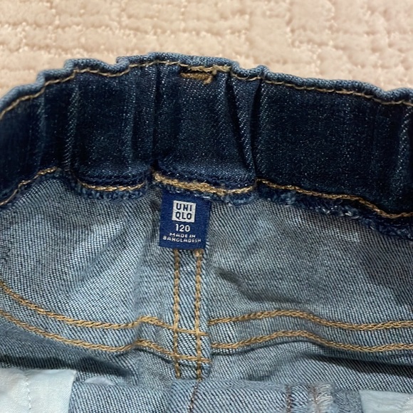 UNIQLO Girls Pull On Ultra Stretch Denim Skirt Sz 120 (5/6) - Picture 6 of 7